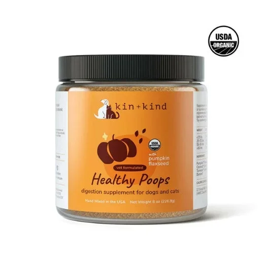 Kin + Kind Healthy Poops Digestive Supplement for Dogs & Cats