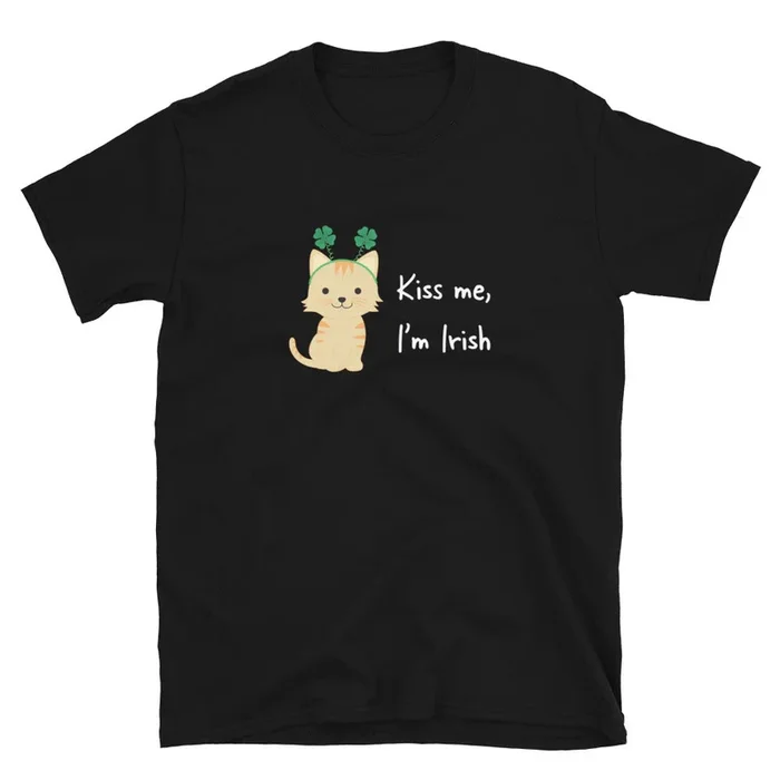 Kiss Me I’m Irish Cat T-Shirt