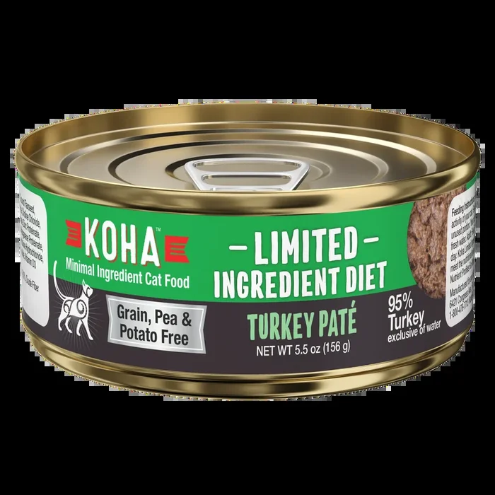 KOHA – Limited Ingredient Diet – All Breeds, Adult Cat Turkey Paté Recipe Canned Cat Food