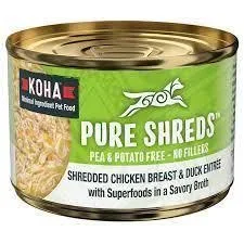Koha Dog Pure Shreds Chicken & Duck Grain Free Can *