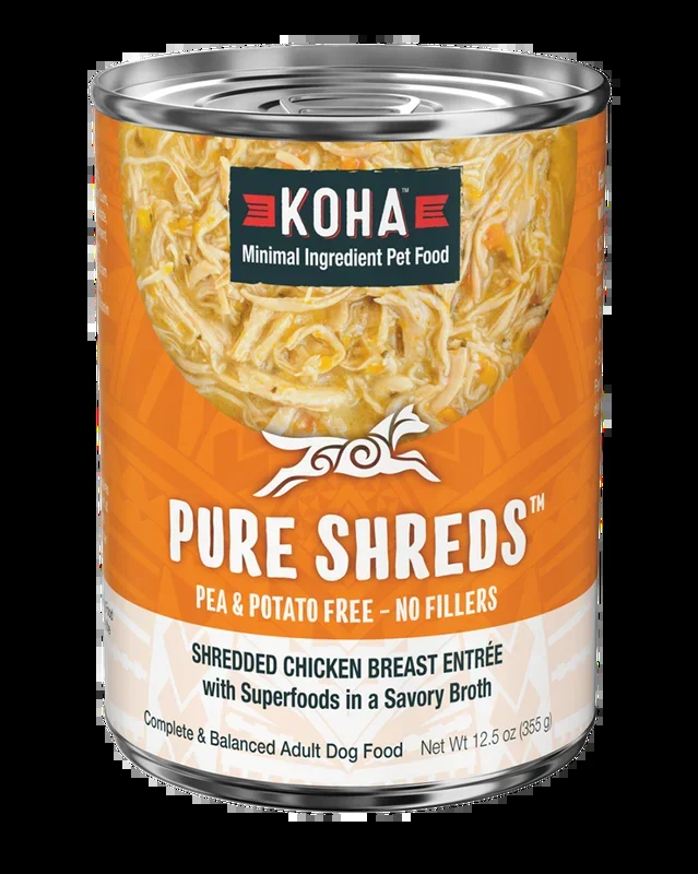 Koha Pure Shreds Chicken Breast Entree for Dogs 12.5oz