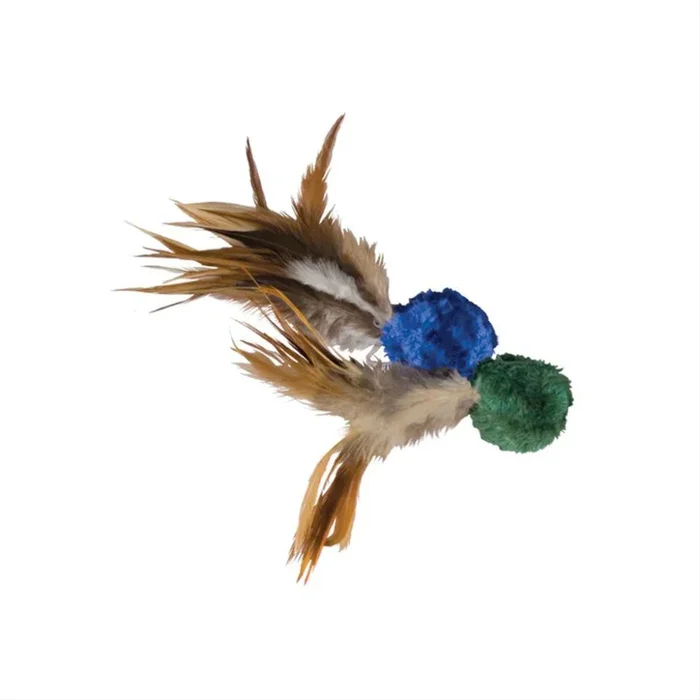 KONG – Cat Naturals Crinkle Ball with Feather