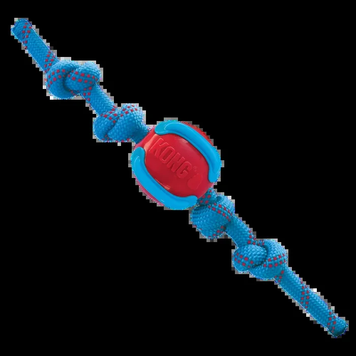KONG Jaxx Brights Ball W/Rope Assorted Dog Toys