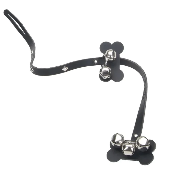 Li’l Pals® Dog Leather Potty Training Bells, Black
