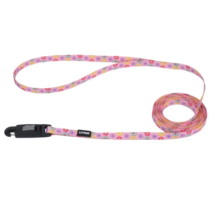 Li’l Pals® Patterned Dog Leash with E-Z Snap® Pink Daisy