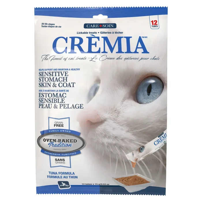 Lickable Cat Treat – Crèmia – Sensitive Stomach, Skin & Coat – Tuna Puree