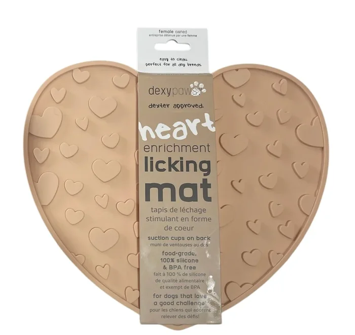 licking mat heart shape