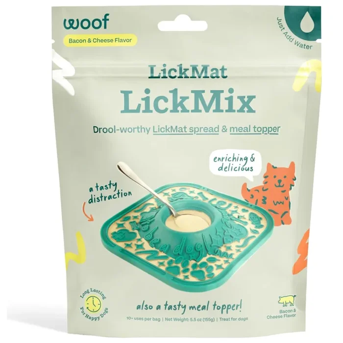 LickMix for Dogs – Bacon & Cheese or Calming LickMat Spread, Interactive Enrichment Treat