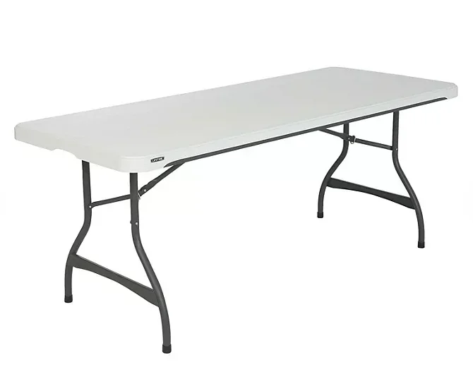 Lifetime 6′ Commercial Grade Stacking Folding Table, Assorted Colors