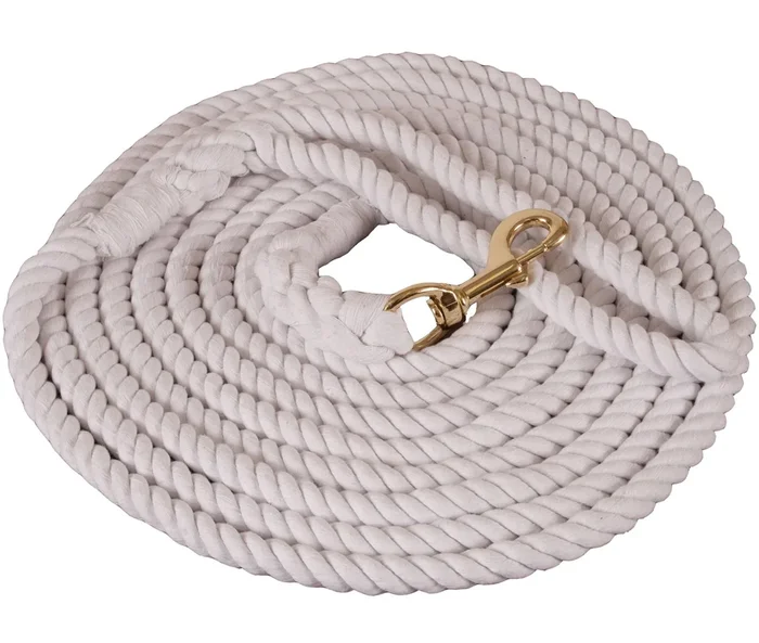 Línea de cuerda de algodón, 1/2″ x 25′ con cierre de seguridad enchapado en latón