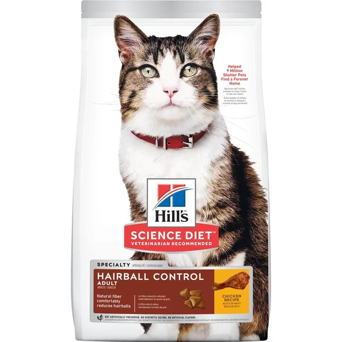 *Little Damaged* Dry Cat Food – SPECIALTY – Hairball Control – Adult – Chicken Recipe – 15.5 lb (Please Use By 2025-09-30) *Pickup Only*