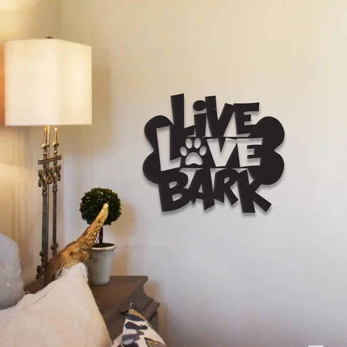 Live Love Bark – Metal Wall Art/Décor