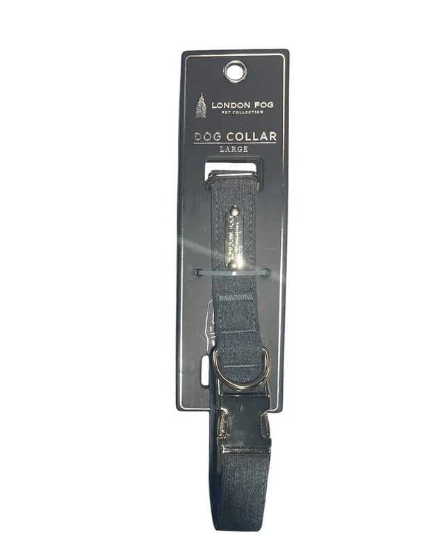 london fog dog collar dark gray-gold
