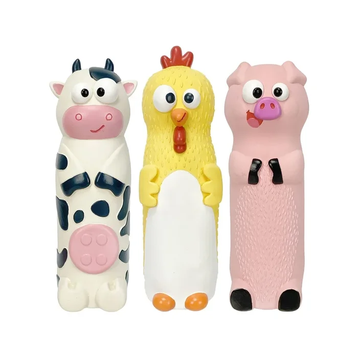 Look Who’s Crunching, 8″, Assorted (Cow, Chicken, Pig)