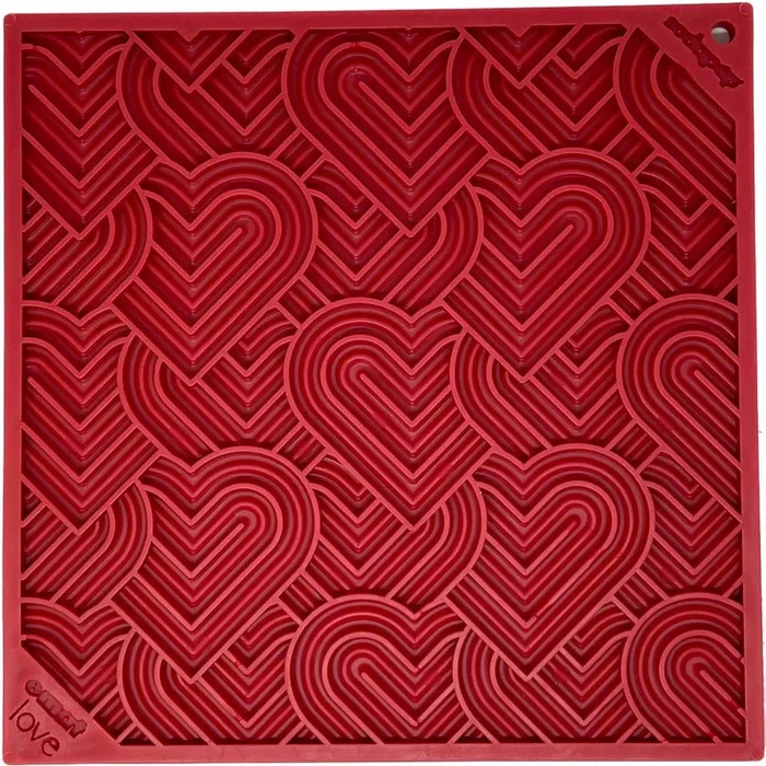 Love eMat – Enrichment Lick Mat for Dogs and Cats| Heart Design | SodaPup