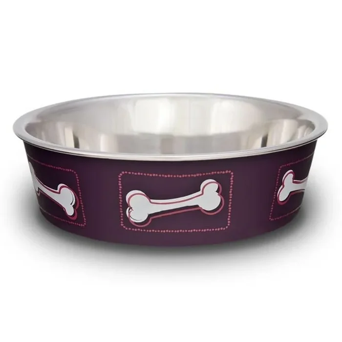 Loving Pets Inc. – Bella Bowl Stainless Steel Non Skid Wineberry