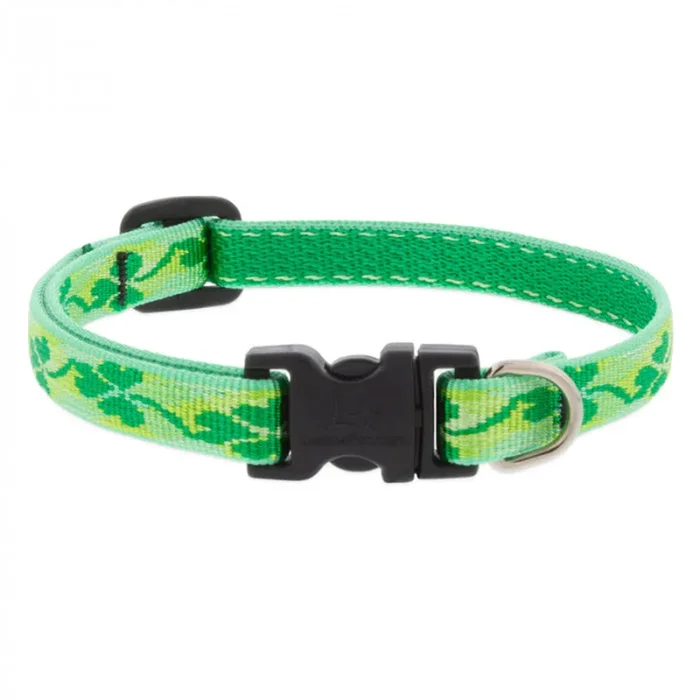 Lupine Adjustable Dog Collar 1″ Wide X16″-28″ Neck Size Shamrock