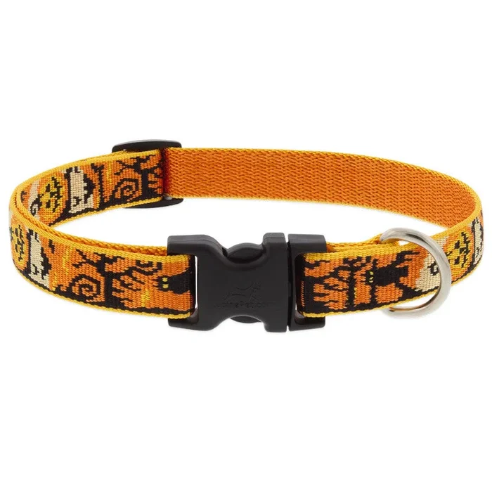 Lupine Adjustable Dog Collar – Halloween Addition – 1/2 x 6-9″ – Spooky
