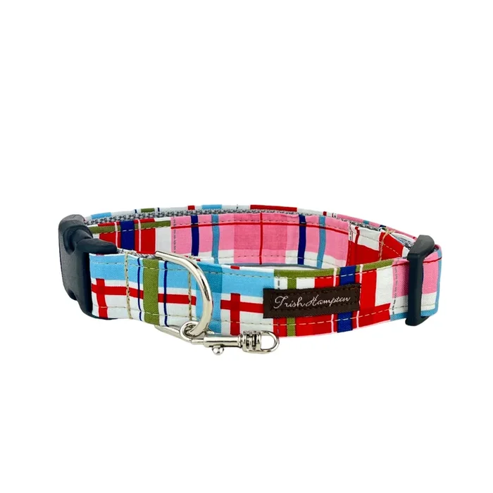 Madras Plaid Dog Collar – 995
