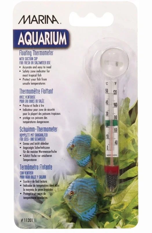 Marina Floating Thermometer with Suction Cup for Aquariums