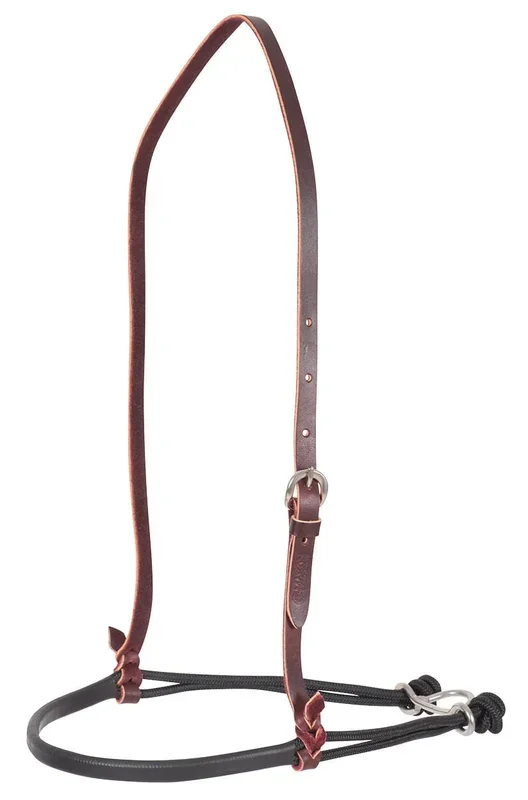 Martin Saddlery Nylon Double Rope Noseband with Shrink Tube Cover, Black