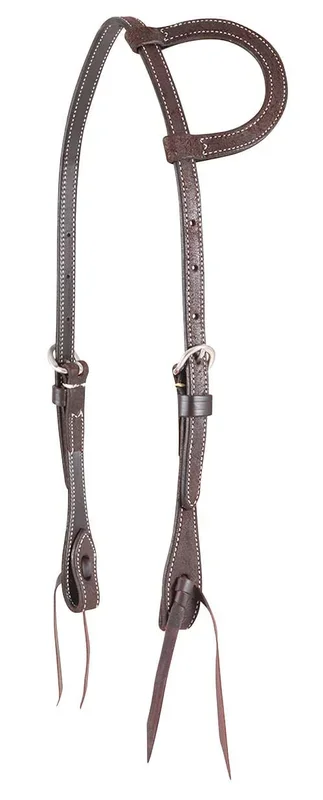 Martin Saddlery Slip Ear Headstall Roughout, Chocolate