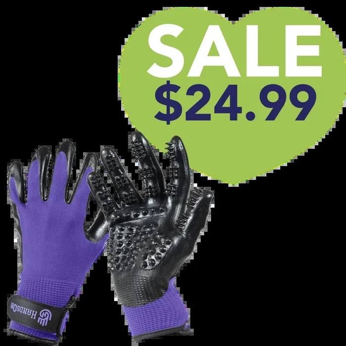 Medium Purple Monochromatic Deshedding Gloves by HandsOn Gloves
