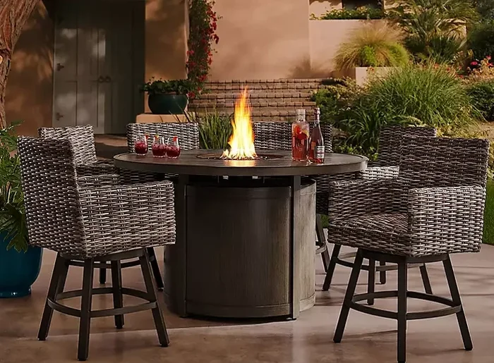 Member’s Mark Halstead 7-Piece Balcony Fire Dining Set