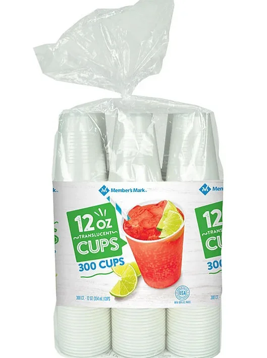 Member’s Mark Translucent Plastic Cups (12 oz., 300 ct.)