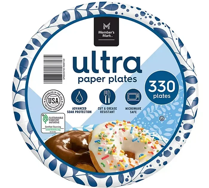 Member’s Mark Ultra Dessert/Snack Paper Plates (6.875″, 330 ct.)