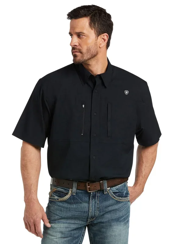 Men’s VentTEK Classic Fit Short Sleeve Shirt, Black