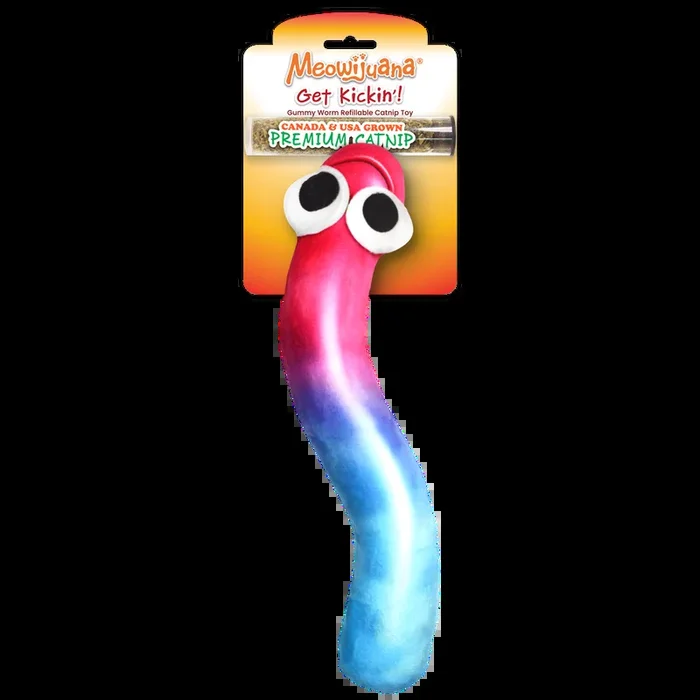 Meowijuana Get Kickin’ Gummy Worm Cat Toy (1 Count)