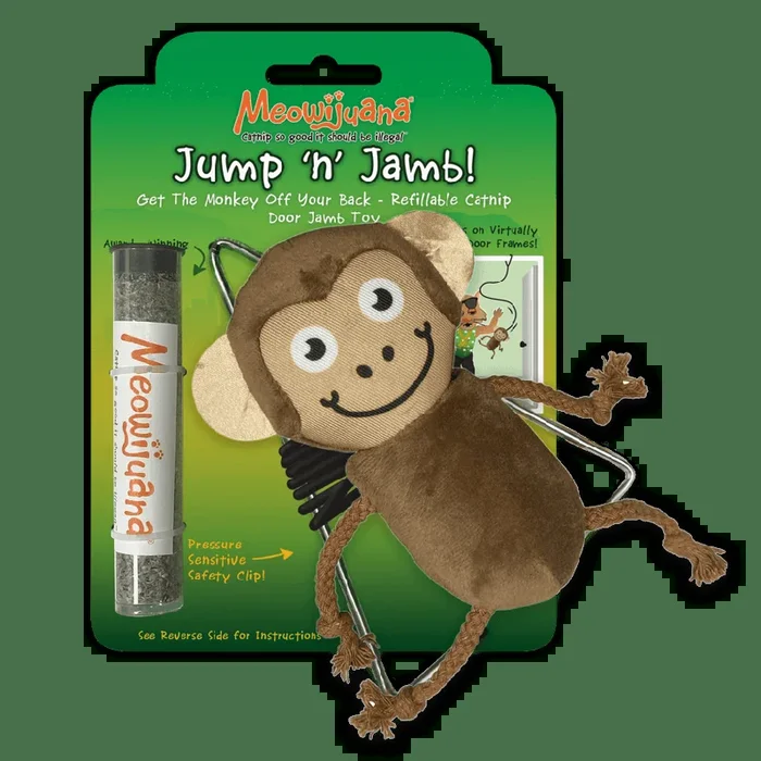 Meowijuana Jump ‘n’ Jamb Monkey Cat Toy