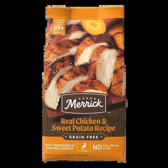 Merrick Grain Free Dry Dog Food – Real Chicken & Sweet Potato – 10lb Bag