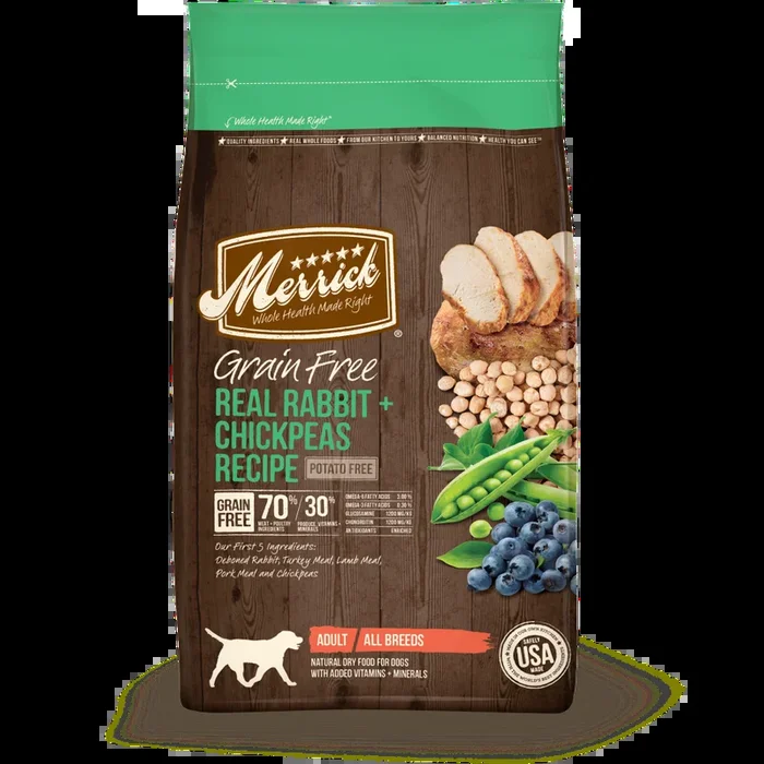 Merrick Grain Free Real Rabbit and Chickpeas Recipe Adult Dry Dog Food