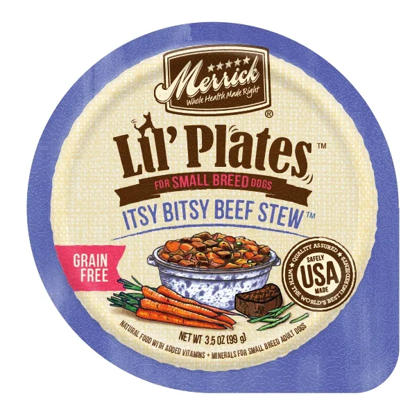 Merrick Lil’ Plates Adult Small Breed Grain Free Itsy Bitsy Beef Stew Canned Dog Food