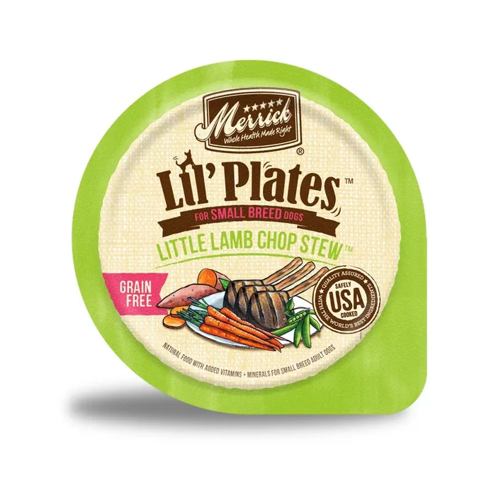 Merrick Lil’ Plates Adult Small Breed Grain Free Little Lamb Chop Stew Canned Dog Food