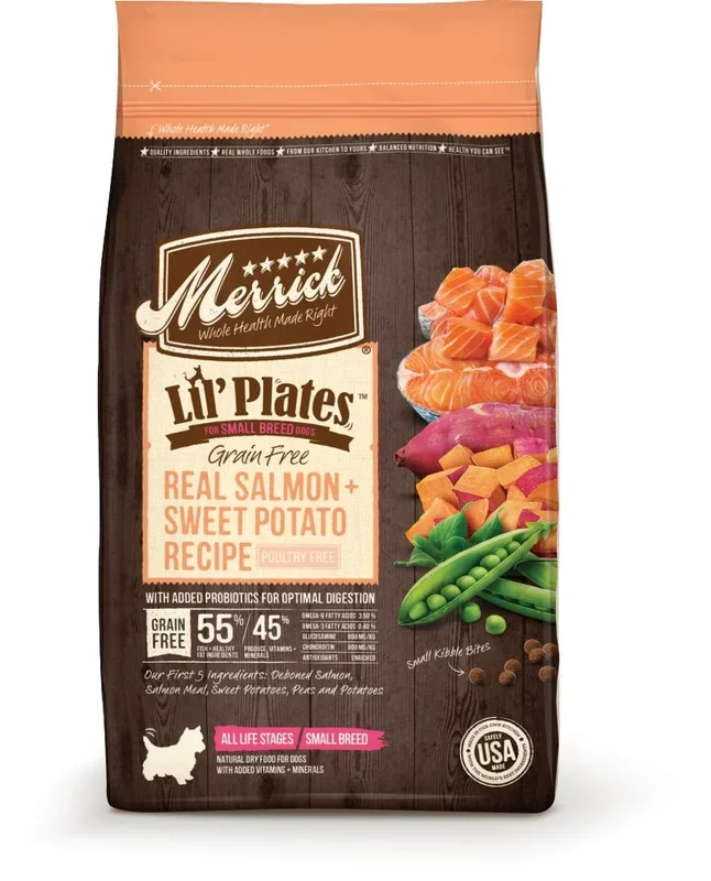 Merrick Lil’ Plates Small Breed Grain Free Real Salmon & Sweet Potato Dry Dog Food