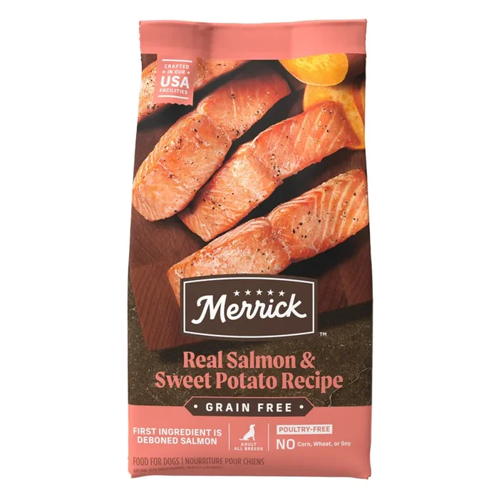 Merrick Premium Grain Free Dry Adult Dog Food Wholesome And Natural Kibble With Real Salmon And Sweet Potato
