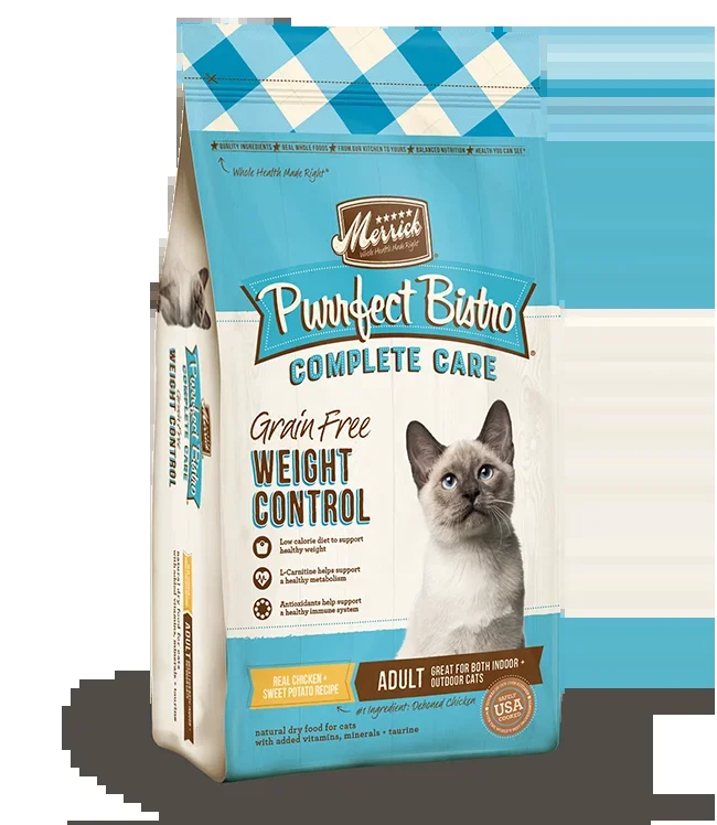 Merrick Purrfect Bistro Complete Care Weight Control Dry Cat Food, 4-lb Bag