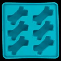 Messy Mutts Dog Framed Silicone Interactive Popsicle Bone Mold Blue