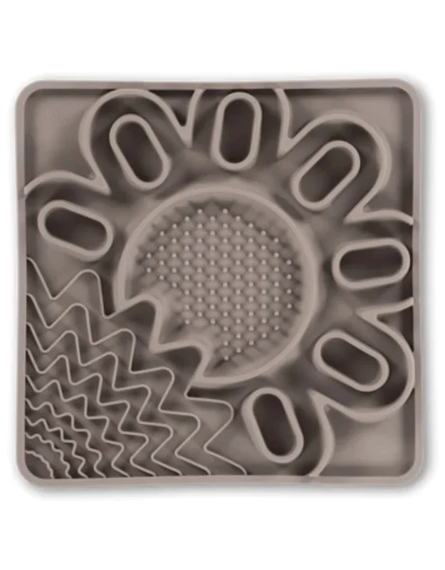 MESSY MUTTS Interactive Multi Surface Lick Mat 10 X 10 Grey