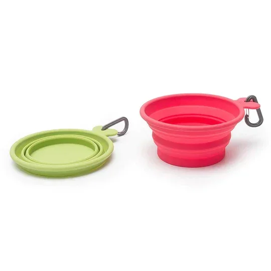 Messy Mutts Silicone Collapsible Dog Bowl – Large, 3 Cups