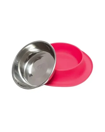 Messy Mutts Single Silicone Feeder with Stainless Steel Bowl – Medium, 1.5 Cups
