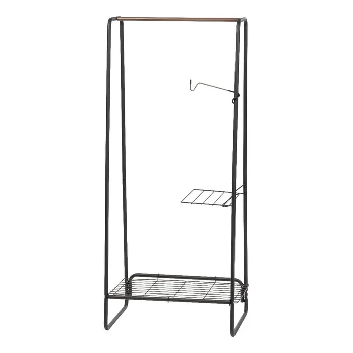 Metal Garment Rack with Wire Shelf – Medium