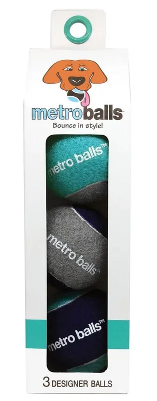Metro Balls Fetch Dog Toys, 3 pk