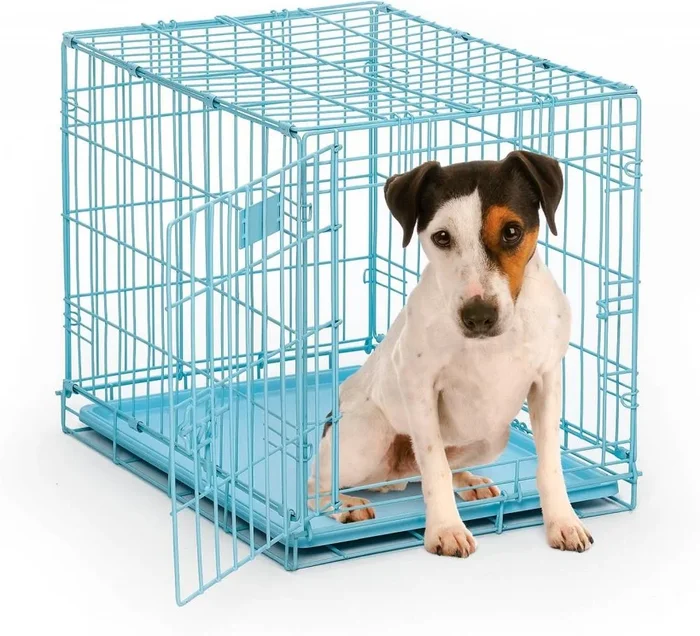 Midwest iCrate Single Door Blue Dog Crate (24″ x 18″)