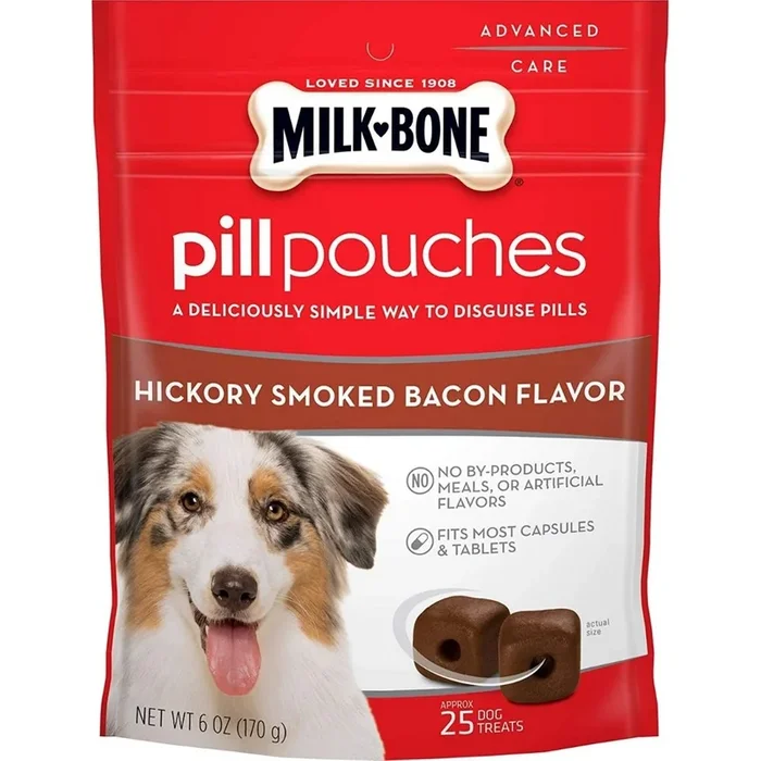 Milk-Bone Pill Pouches Hickory Smoked Bacon Flavor Dog Treats