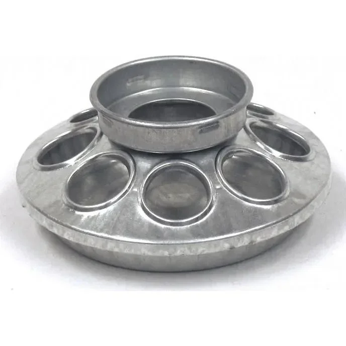 Miller 9810 Round Jar Galvanized Feeder Base Baby Chic 10-Pack