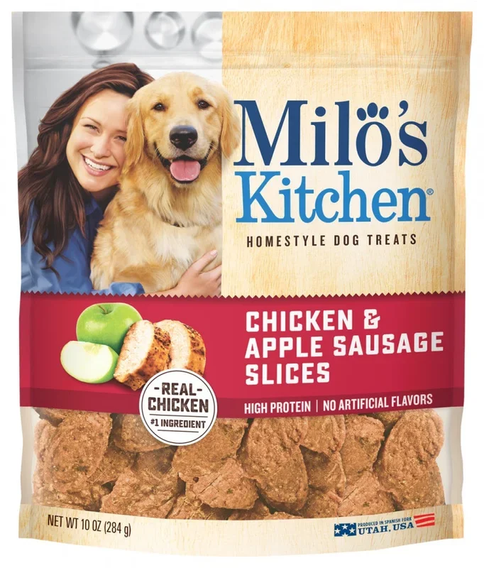 Milo’s Kitchen Chicken and Apple Sausage Slices Dog Treats